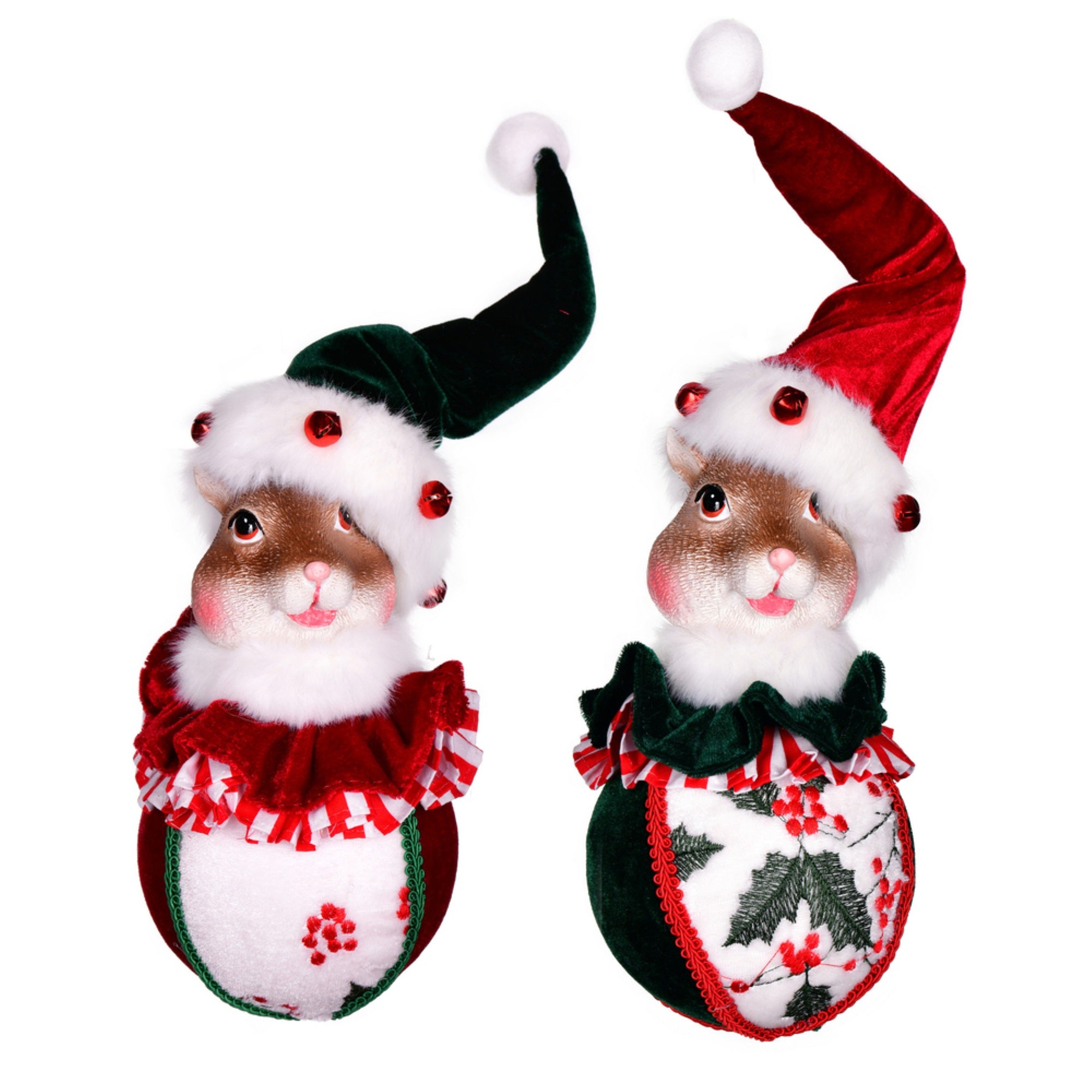 4.5” Holly Jolly Squirrel Orn Asst 2/Box