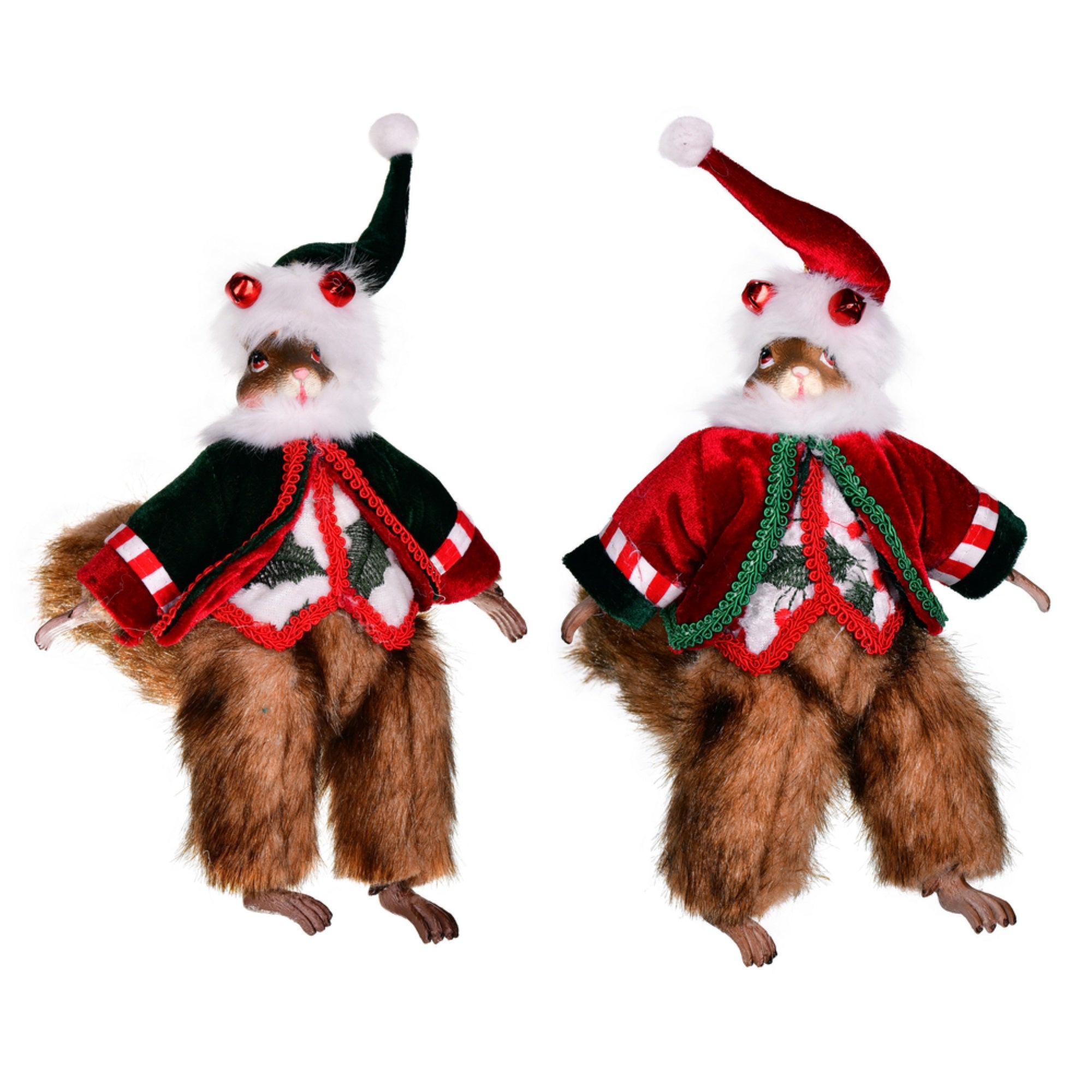 7.5” Holly Jolly Squirrel Orn Asst 2/Box