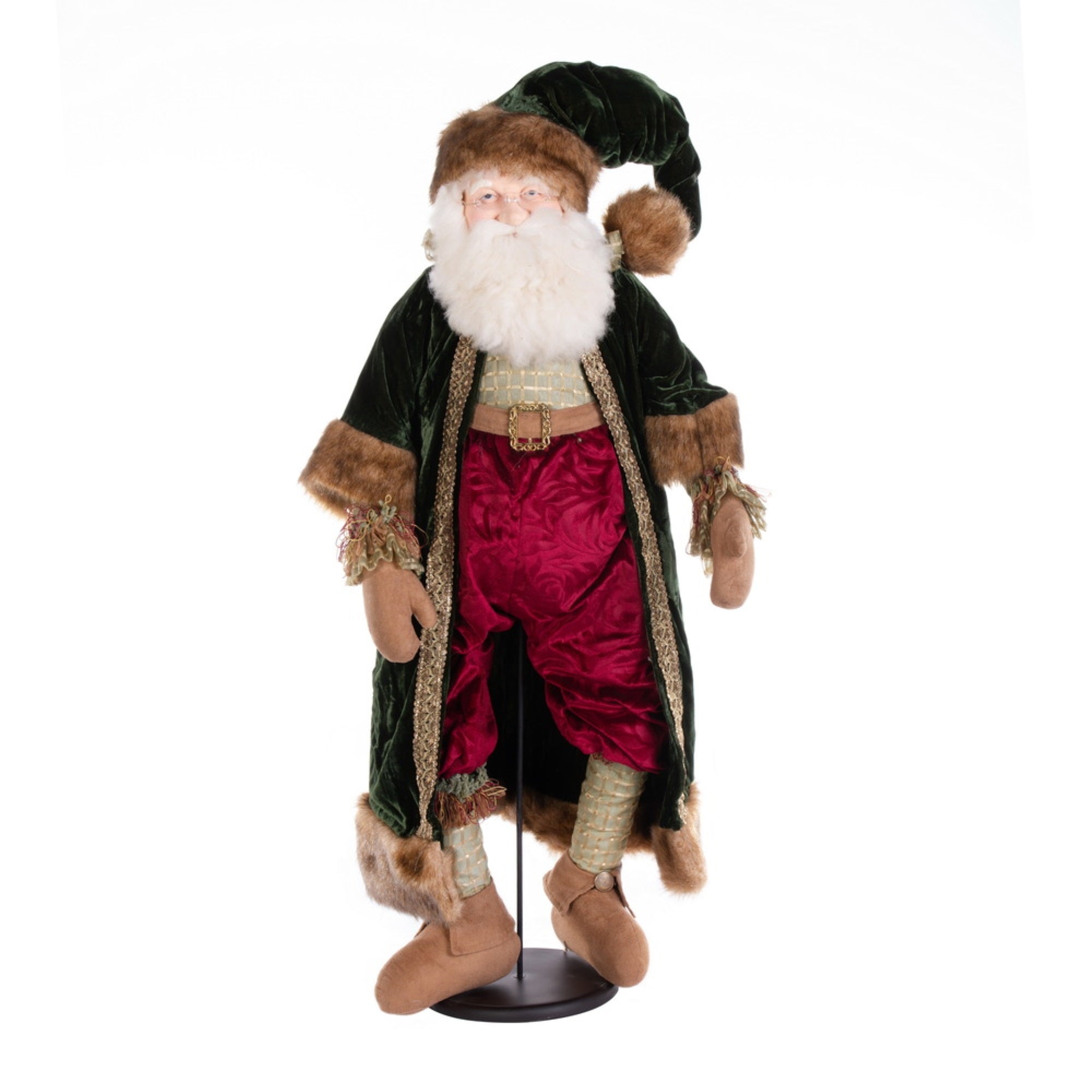 36” Emerald Twilight Santa Doll w Stand