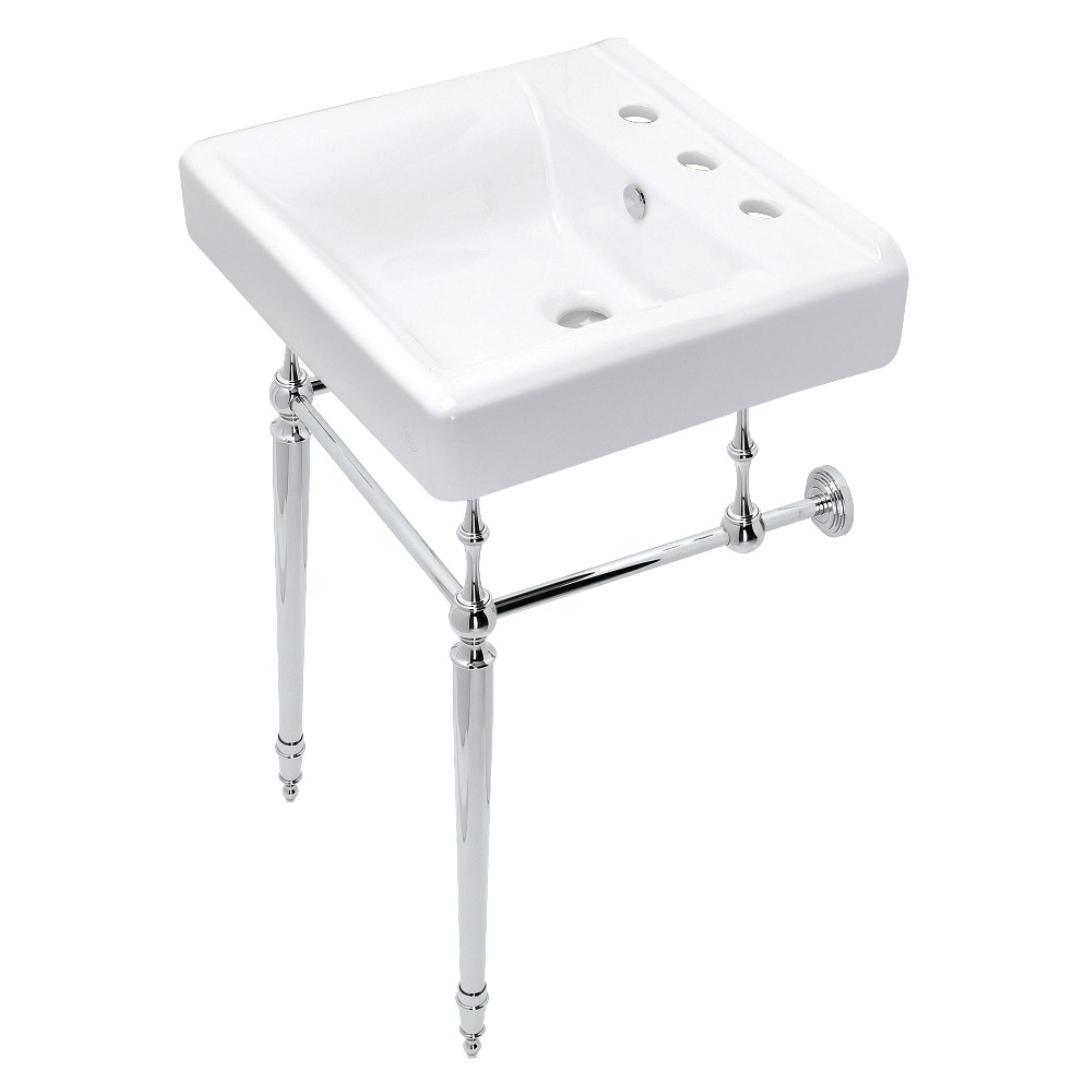 Kingston Brass Kvpb2018W81 Edwardian 20-Inch Console Sink Set, Polished Chrome