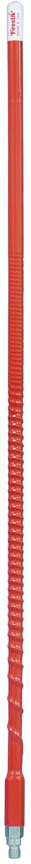 FIRESTIK - KW5-R  5 FOOT HEAVY DUTY TRIM TO TUNE 500 WATT TOP LOADED FIBERGLASS 5/8 WAVE CB ANTENNA WITH 3/8″X24″ THREADED BASE IN RED