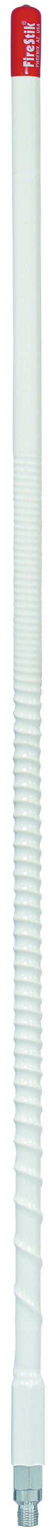 FIRESTIK - KW7-W  7 FOOT HEAVY DUTY TRIM TO TUNE 700 WATT TOP LOADED FIBERGLASS 5/8 WAVE CB ANTENNA WITH 3/8″X24″ THREADED BASE IN WHITE