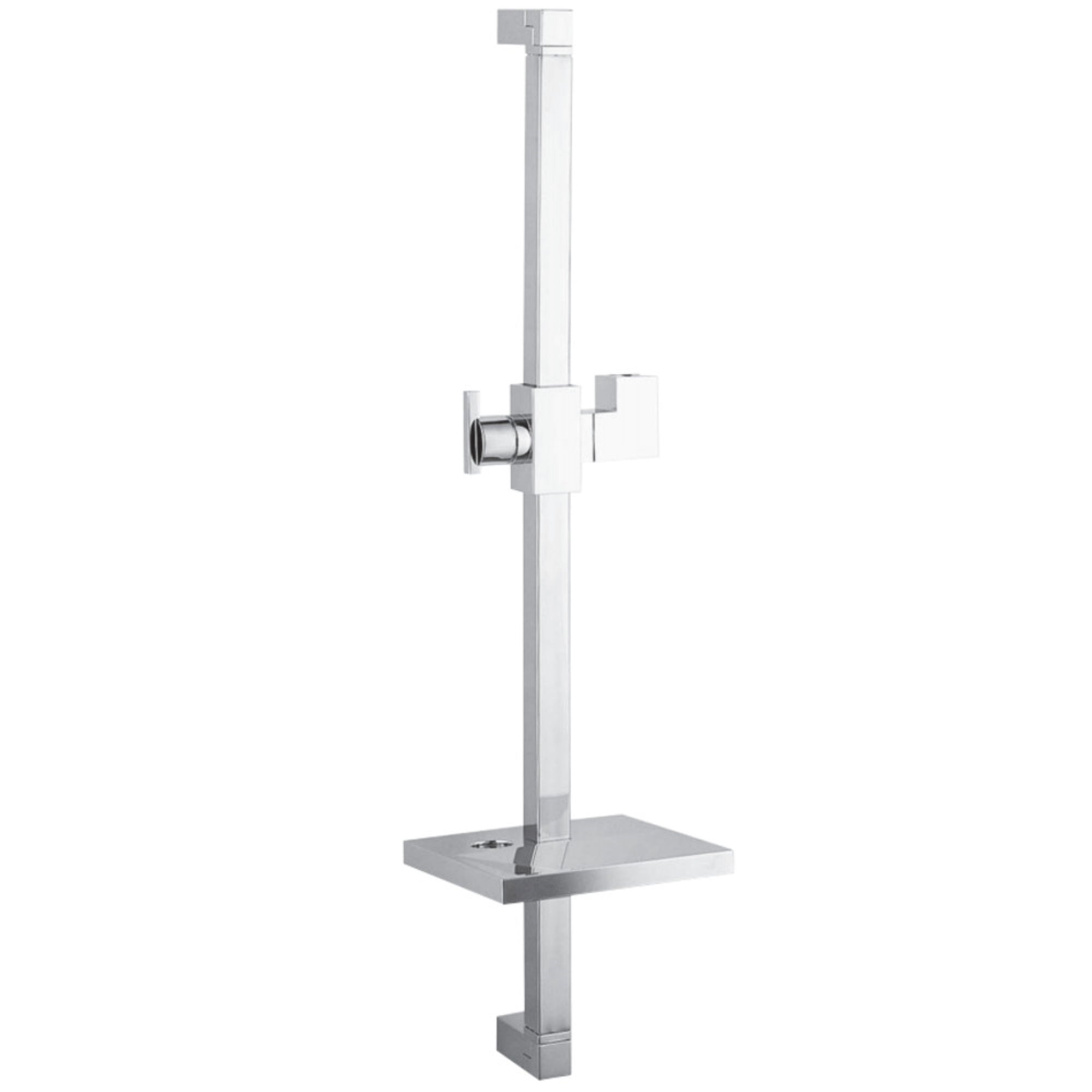 Kingston Brass Kx8261 Claremont 23-3/4 Inch Shower Slide Bar With Soap Dish, Polished Chrome