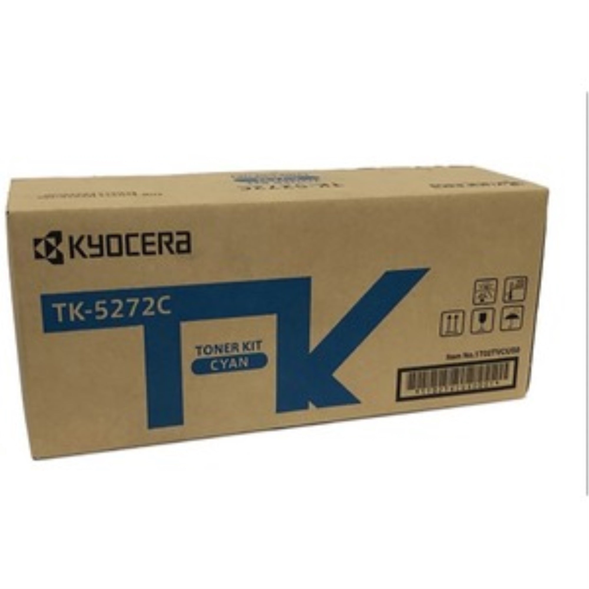 Kyocera 1T02TVCUS0 Model TK-5272C Cyan Toner Kit for use ECOSYS M6235cidn, M6630cidn, M6635cidn and P6230cdn A4 Multifunctional Printers; Up to 6000 Pages Yield at 5% Coverage