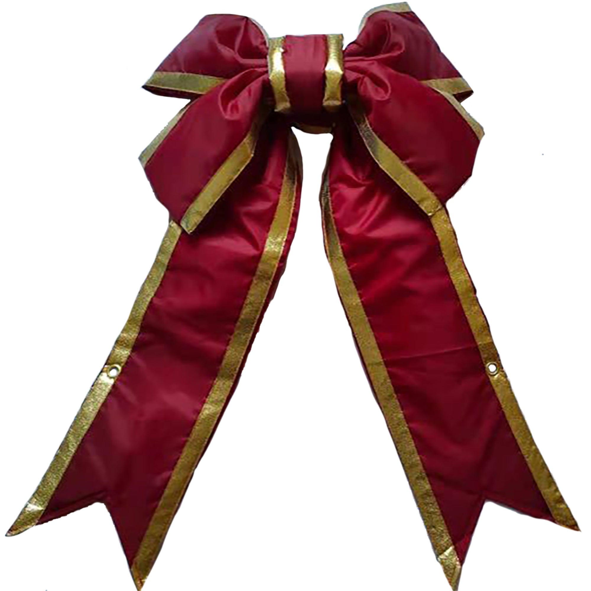 12” x 15” Burgundy-Gold Nylon Bow 3.5”Sz
