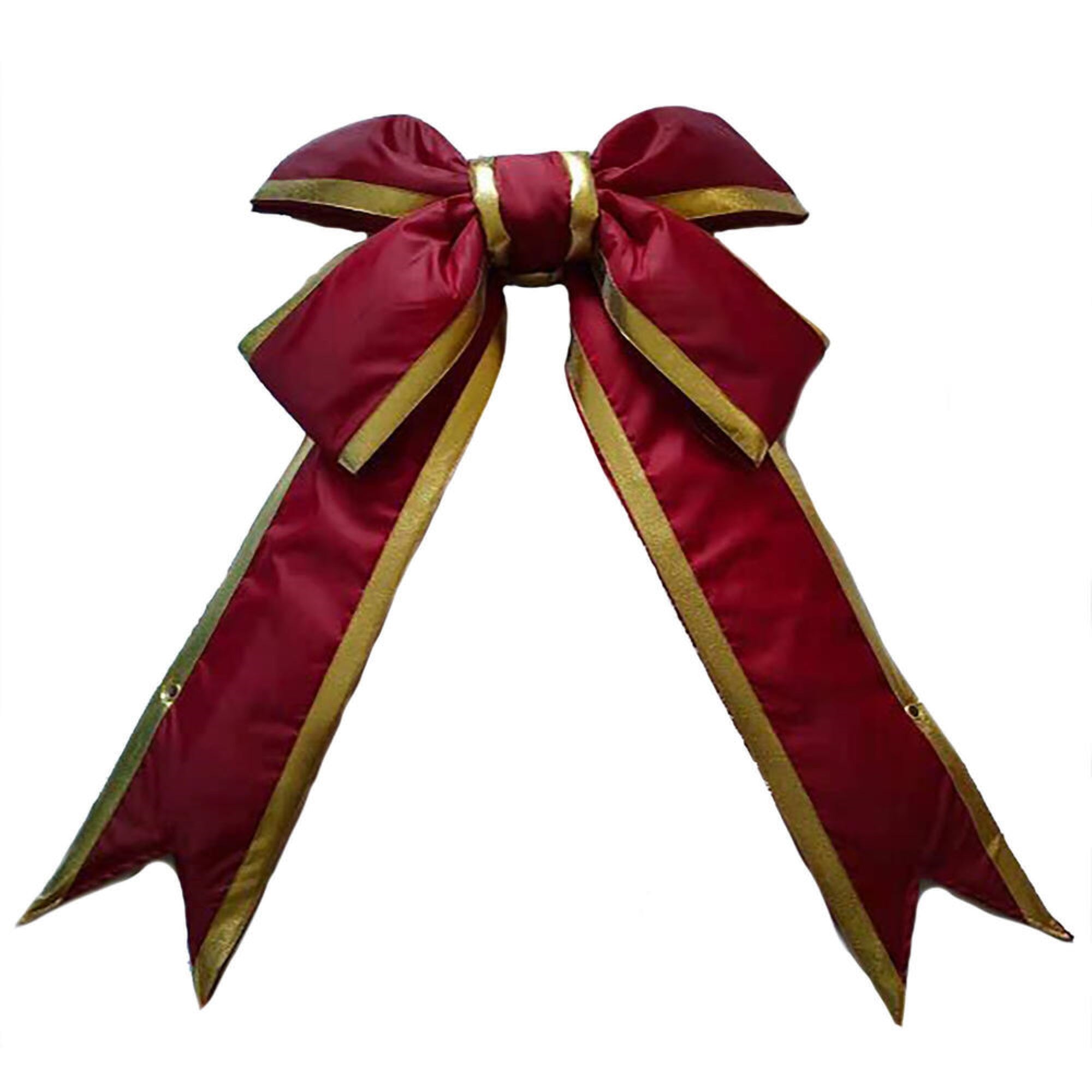 36” x 45” Burgundy-Gold Nylon Bow 9” Sz