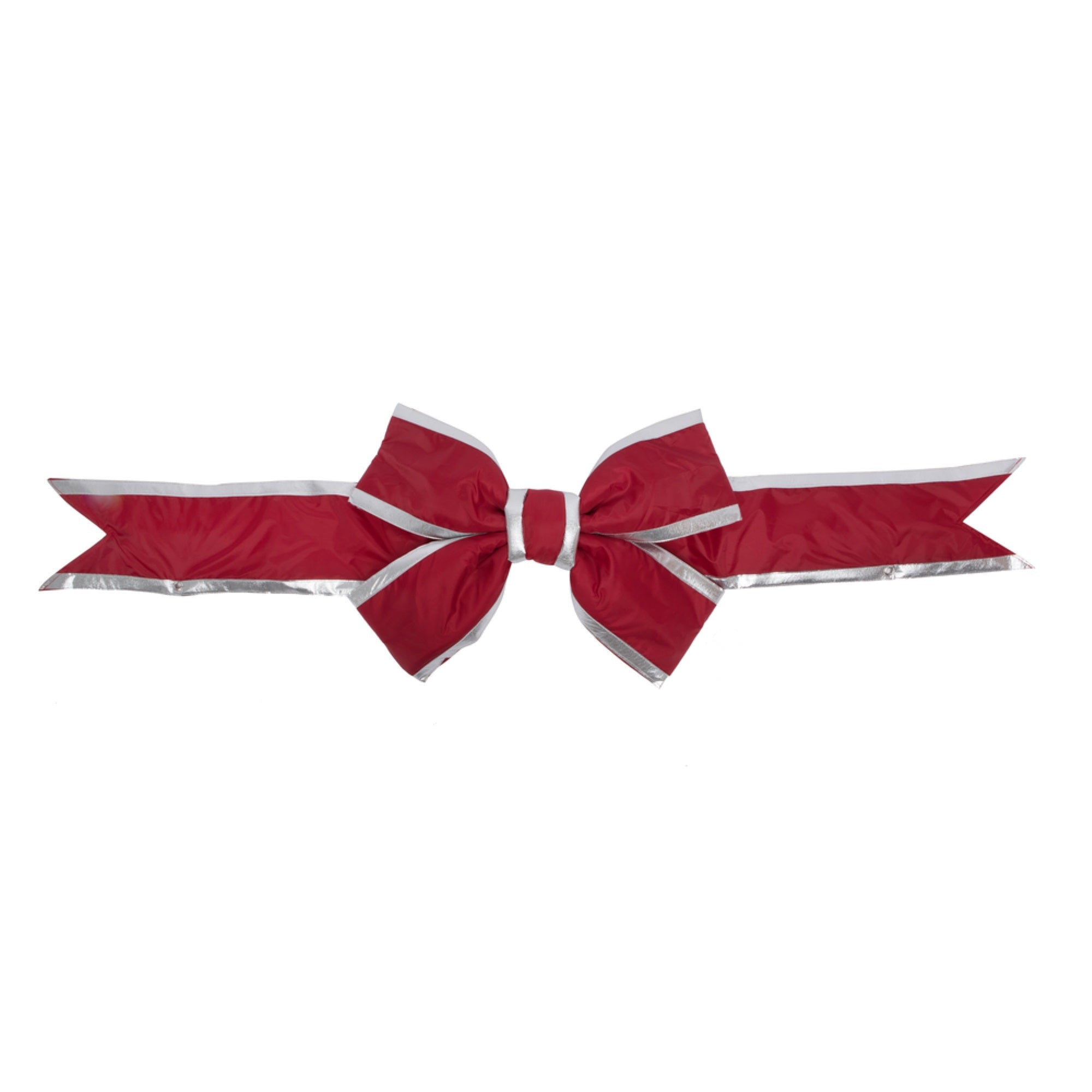 48” x 60” Red-Silvr Nylon Out Bow 12” Sz
