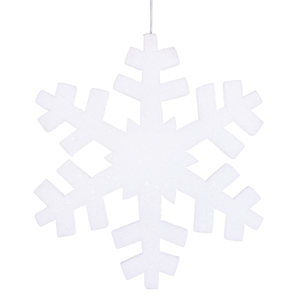 Vickerman 18″ White Outdoor Glitter Snowflake - L134601