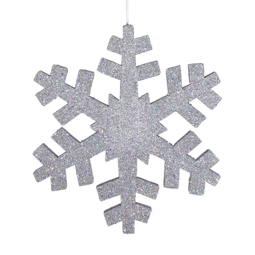 Vickerman 18″ Silver Outdoor Glitter Snowflake - L134607
