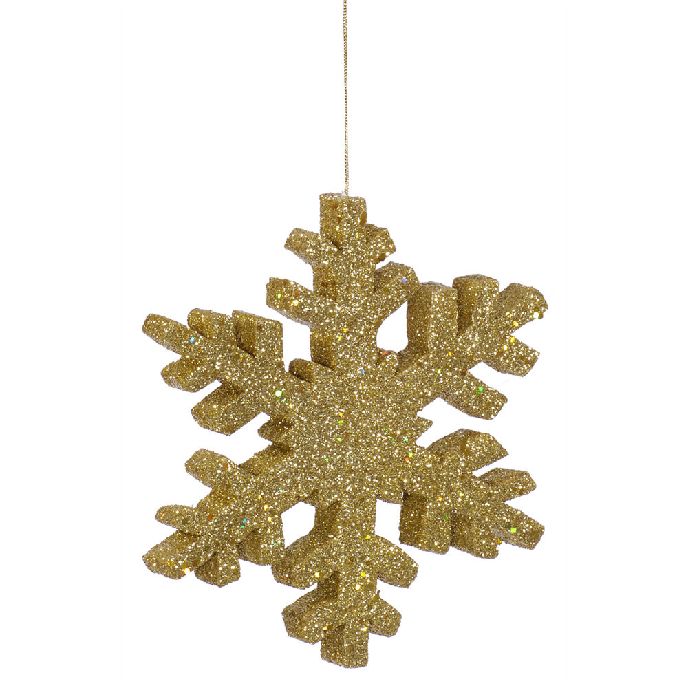 Vickerman 18″ Gold Outdoor Glitter Snowflake - L134608