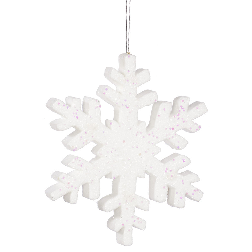 Vickerman 24″ White Outdoor Glitter Snowflake - L134701