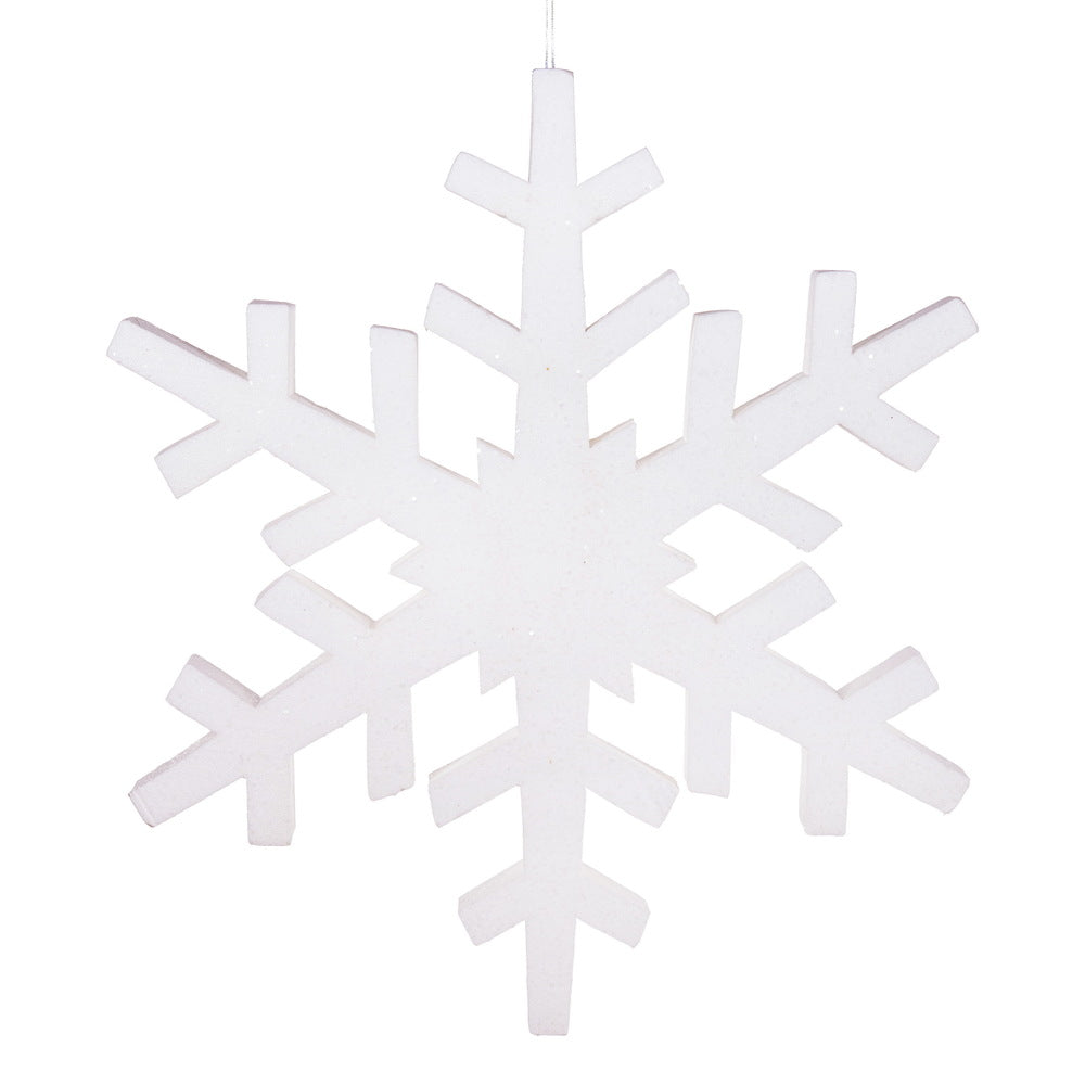 Vickerman 30″ White Outdoor Glitter Snowflake - L134801