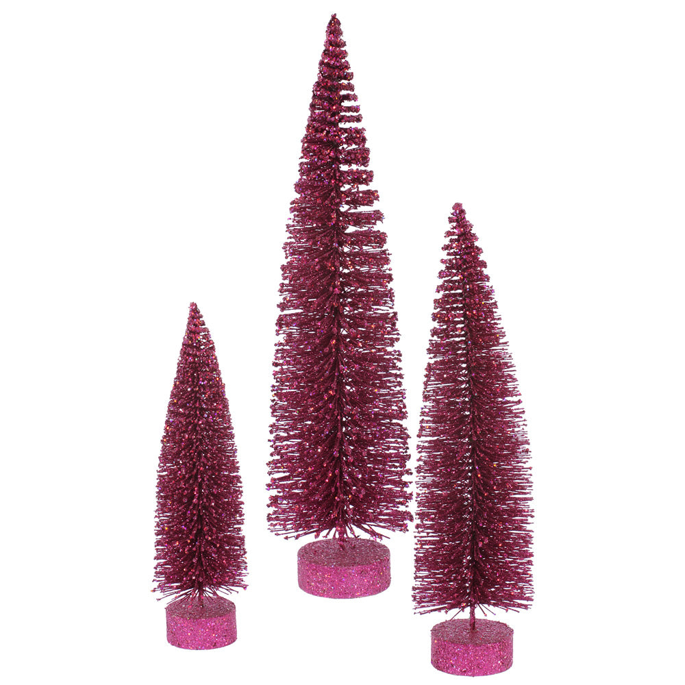 Vickerman 12″-16″-20″ Mauve Glitter Oval Tree - L137520