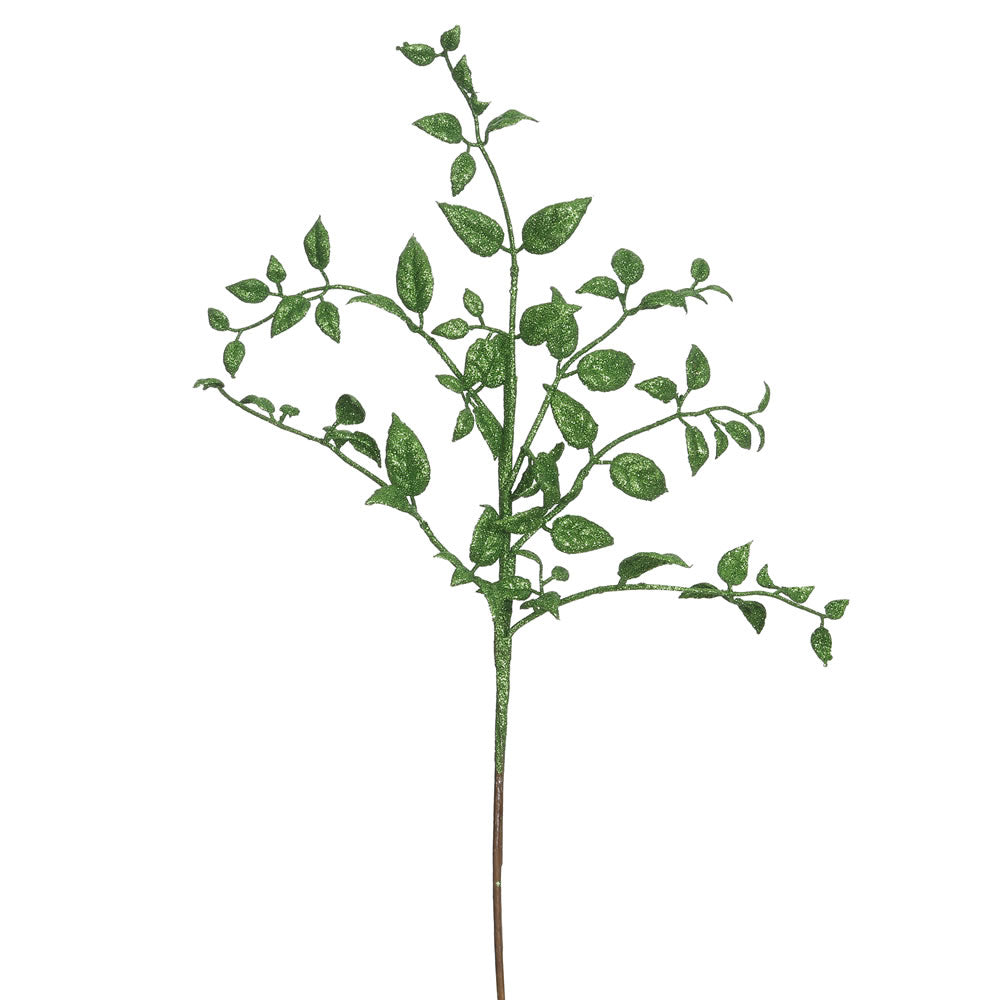 Vickerman 22″ Green Glit Mini Locust Spray 12/Bg - L153604