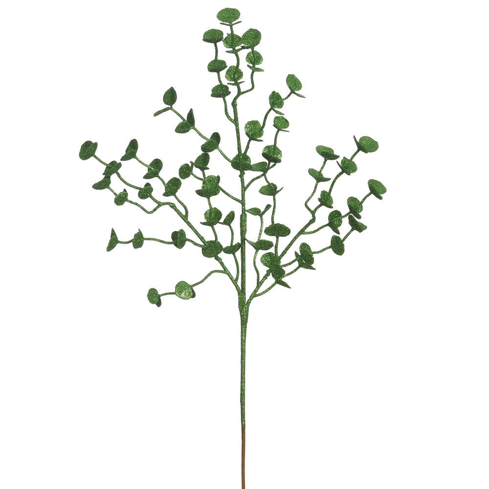 Vickerman 22″ Green Glit Eucalyptus Spray 12/Bg - L153804
