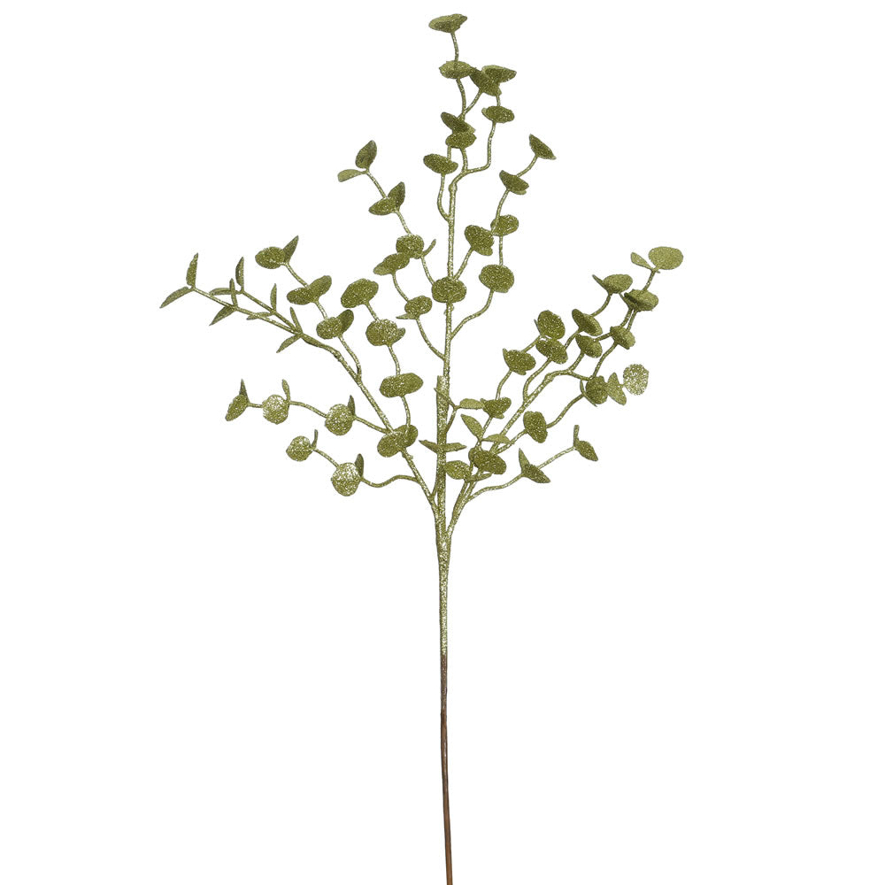 Vickerman 22″ Lime Glit Eucalyptus Spray 12/Bg - L153813