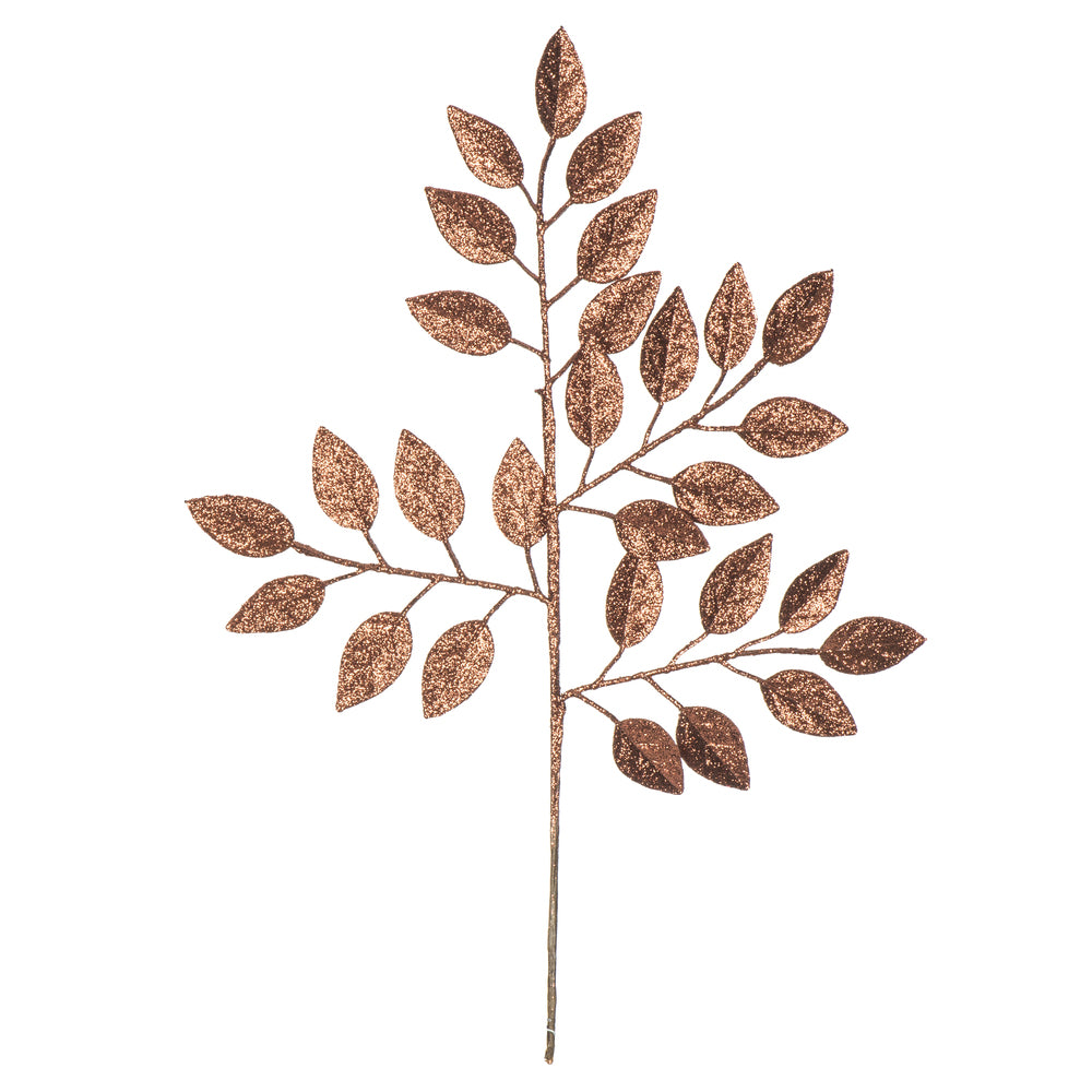 Vickerman 17″ Chocolate Camelia Glitter Spray 6/Ba - L162215