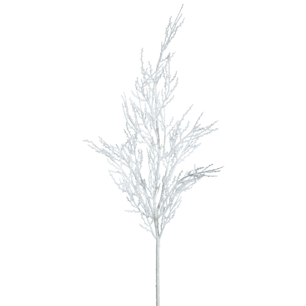 Vickerman 28″ White Glitter Wild Huck Spray 6/Bag - L162401