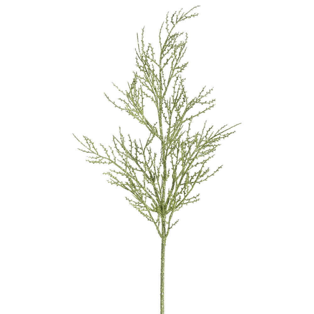 Vickerman 28″ Lime Glitter Wild Huck Spray 6/Bag - L162413