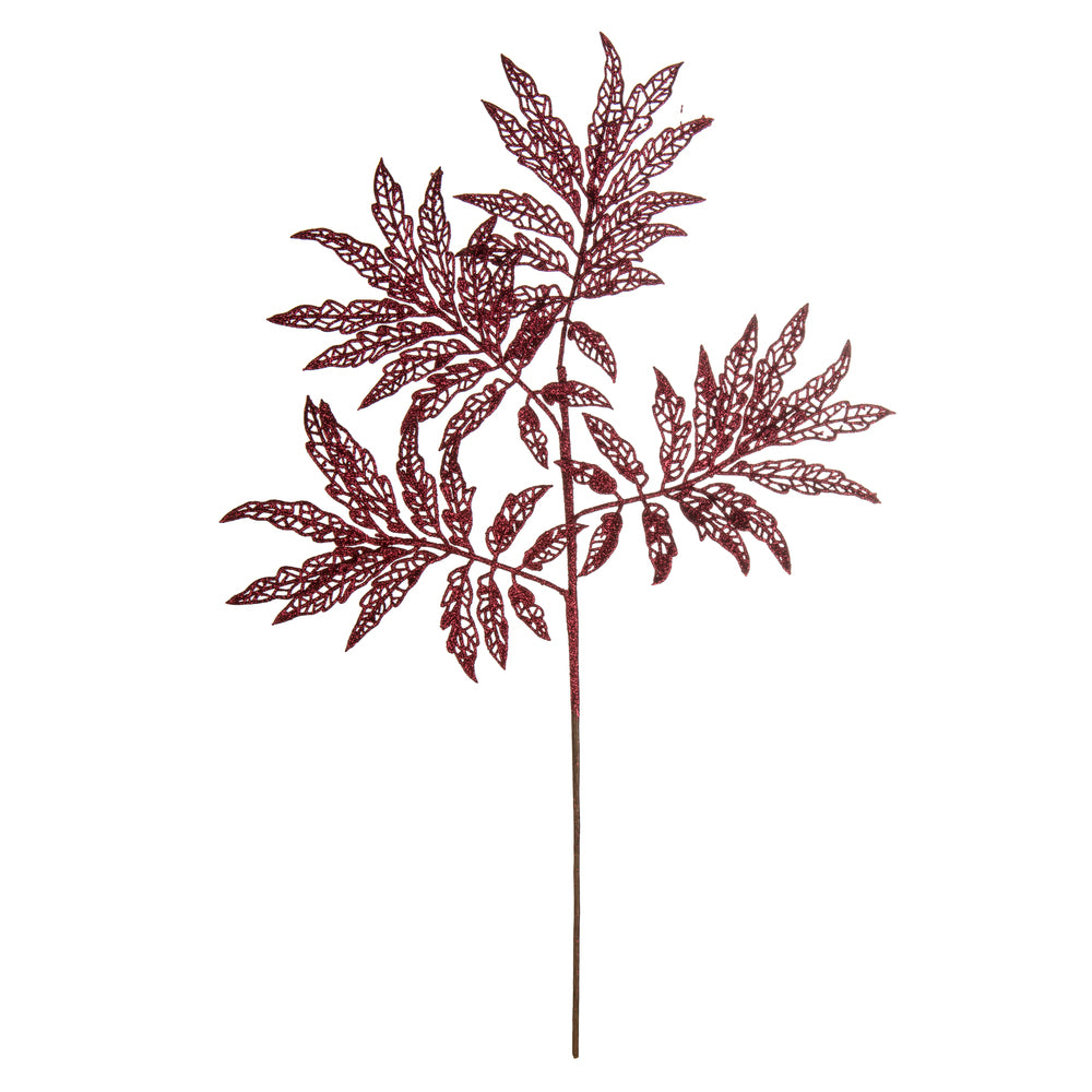 Vickerman 22″ Burgundy Glitter Sumac Spray 6/Bag - L162805