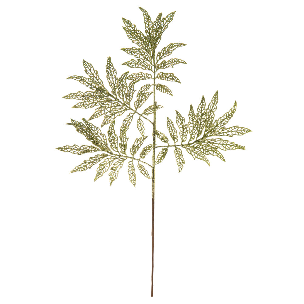 Vickerman 22″ Lime Glitter Sumac Spray 6/Bag - L162813