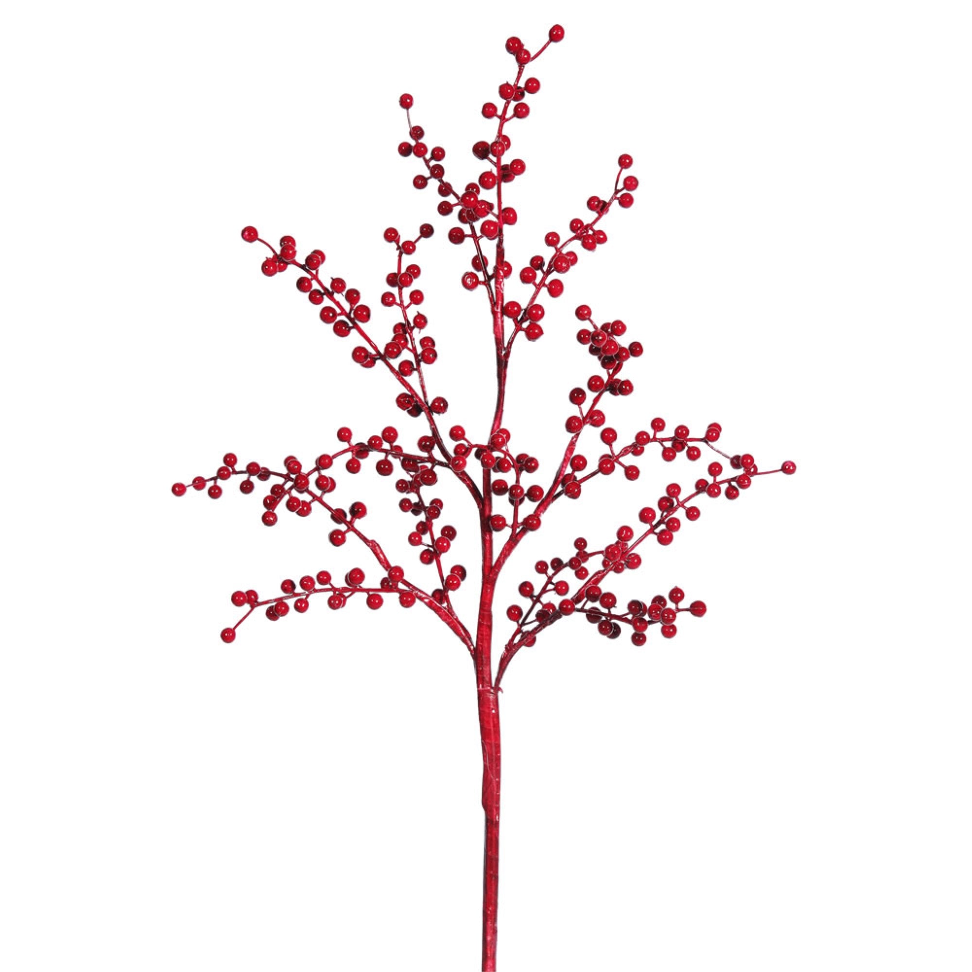 22” Plastic Red Outdoor Berry Spray 6/Bg