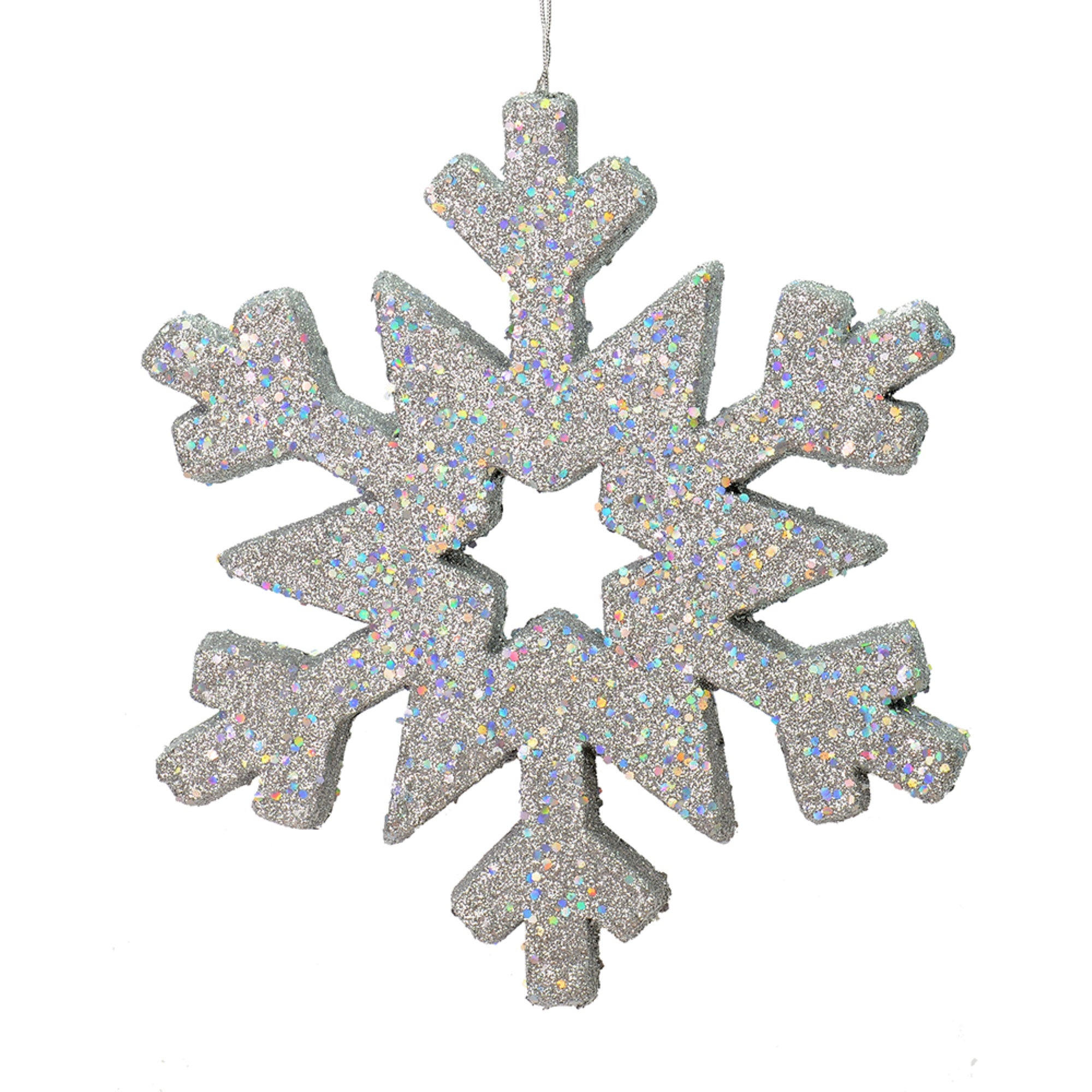12” Silver Glitter Snowflake Outdoor