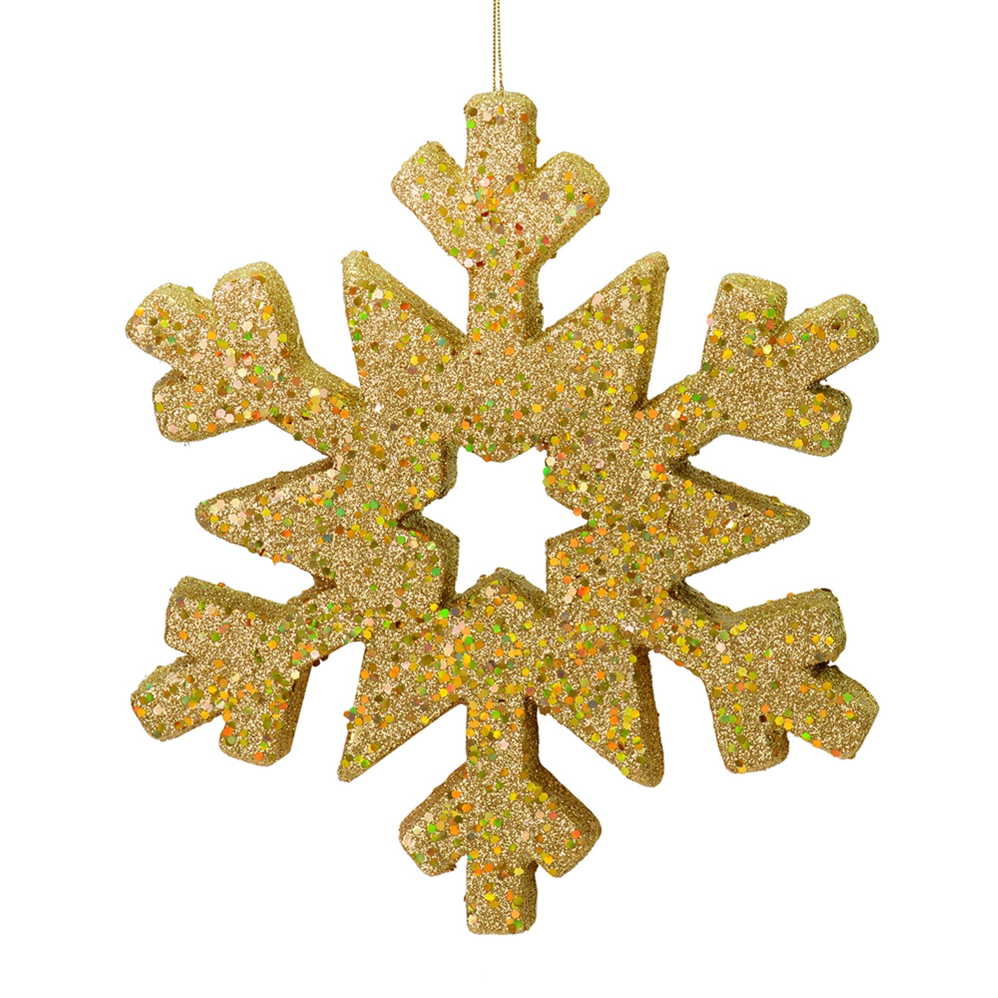 12” Gold Glitter Snowflake Outdoor