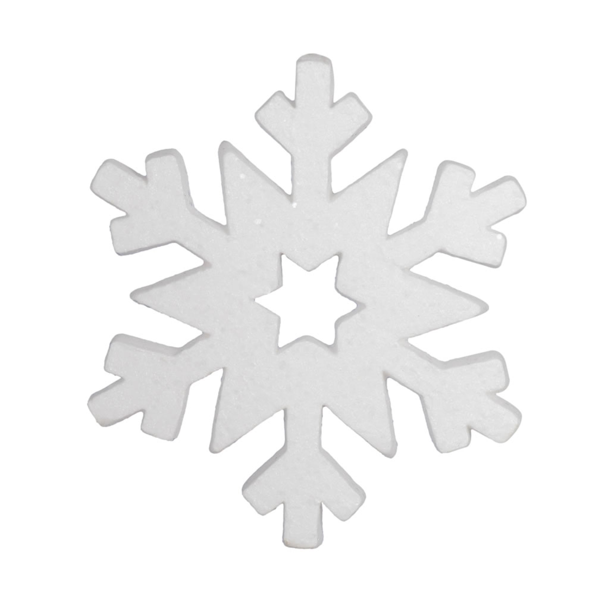 12” White Glitter Snowflake Outdoor