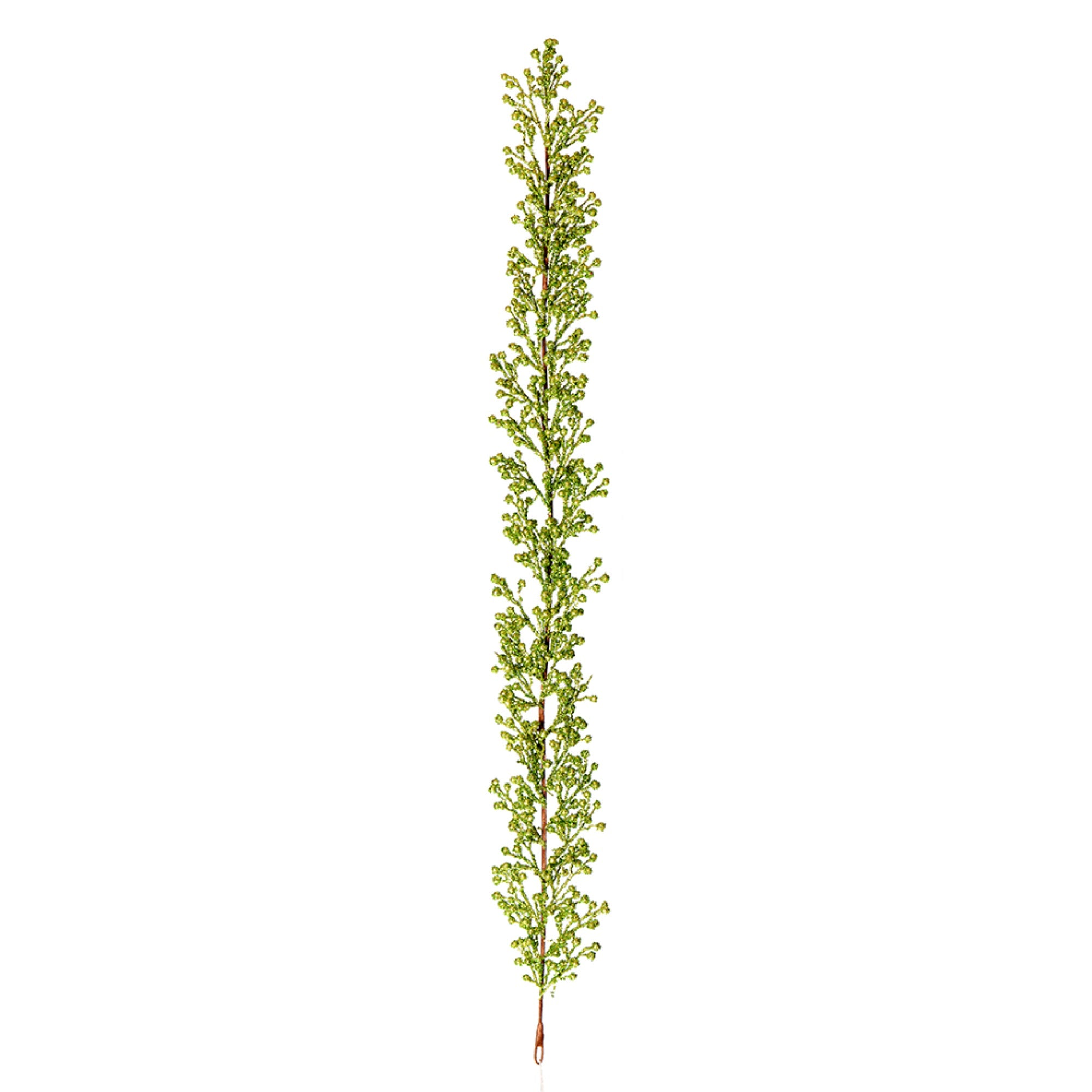 6' Lime Glitter Berry Garland Outdoor