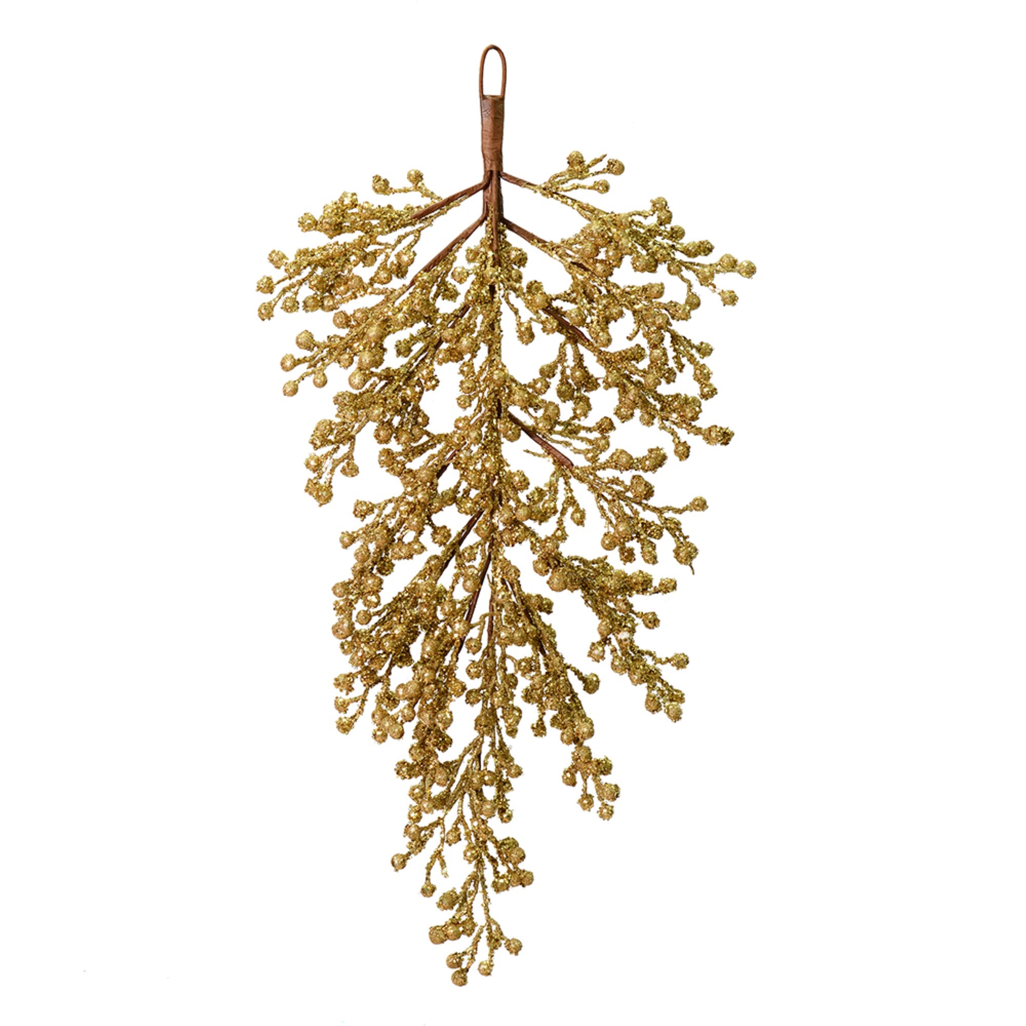 33” Gold Glitter Berry TearDrop Outdoor
