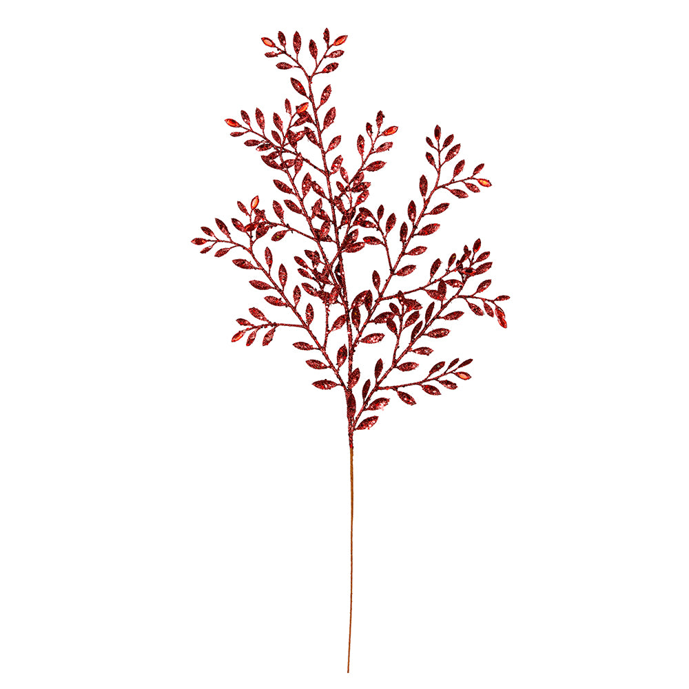 Vickerman 25” Burgundy Ruscus Glit Jewel Spry 12Bg - L186065