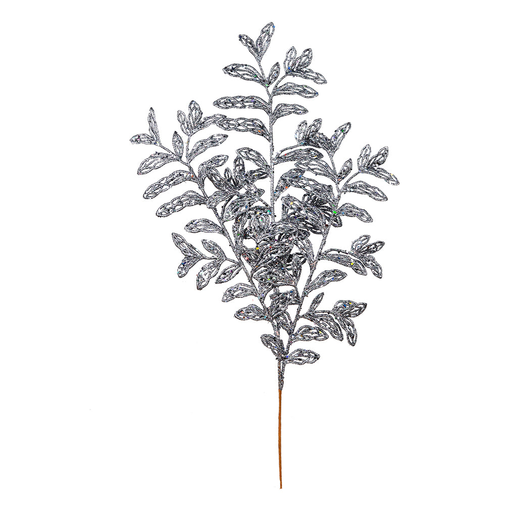 Vickerman 22” Gunmtl Bipinnate Glitt Lf Spray 12Bg - L186184