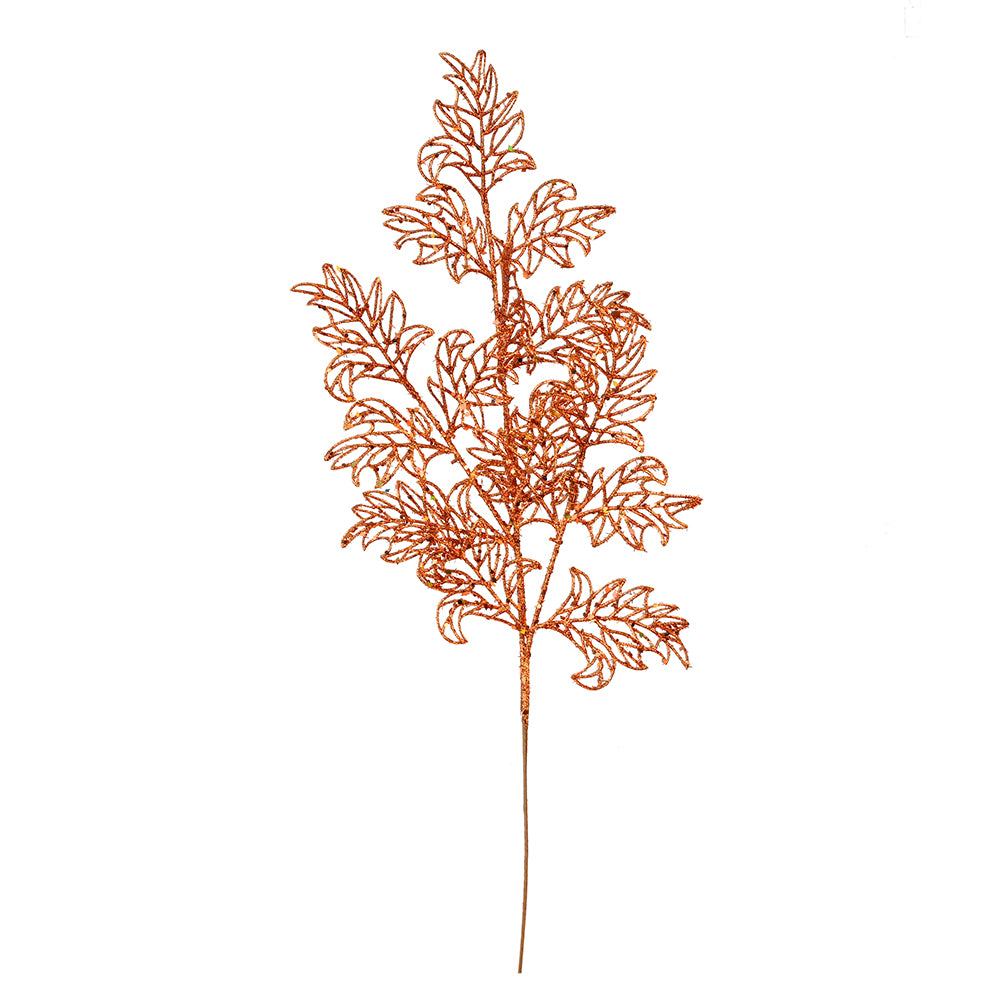 Vickerman 22” Burn Orange Glit Holly Lf Spray 12/B - L186218