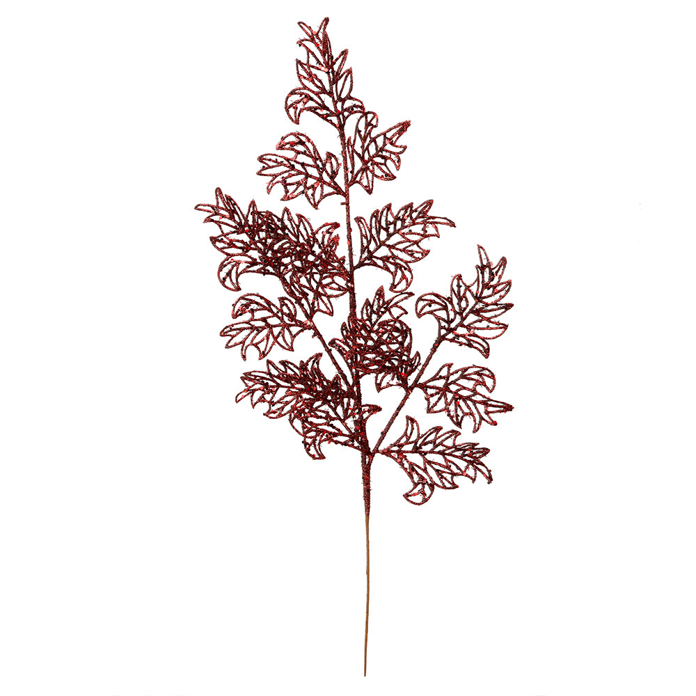 Vickerman 22” Burgndy Glitt Lace Holly Spray 12/Bg - L186265