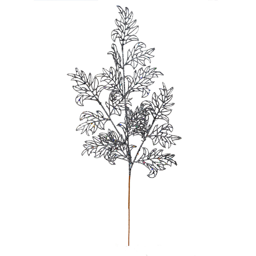 Vickerman 22” Gunmetal Glitt Lace Holly Spry 12/Bg - L186284