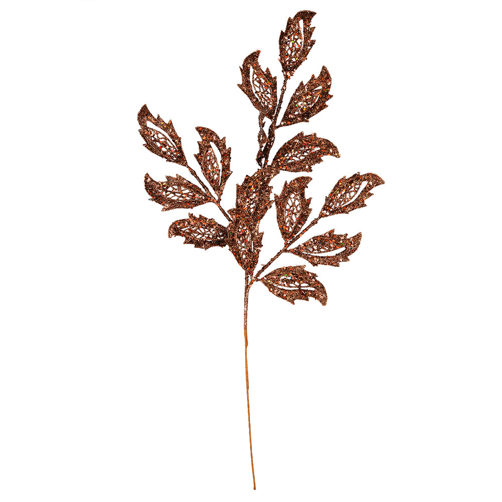 Vickerman 22” Chocolate Glitt Mistletoe Spray 12Bg - L186575