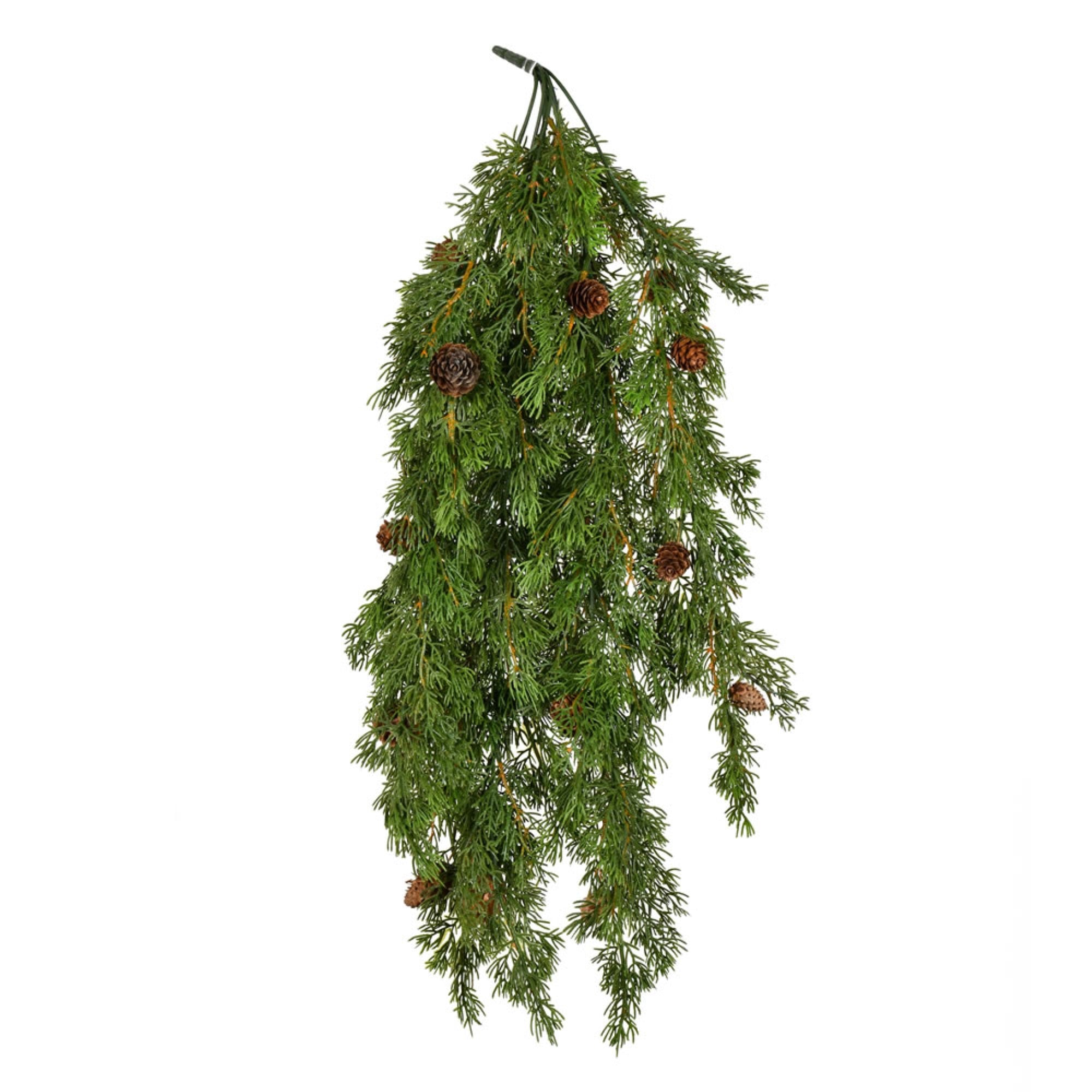 28” Green Cypress Hanging Bush