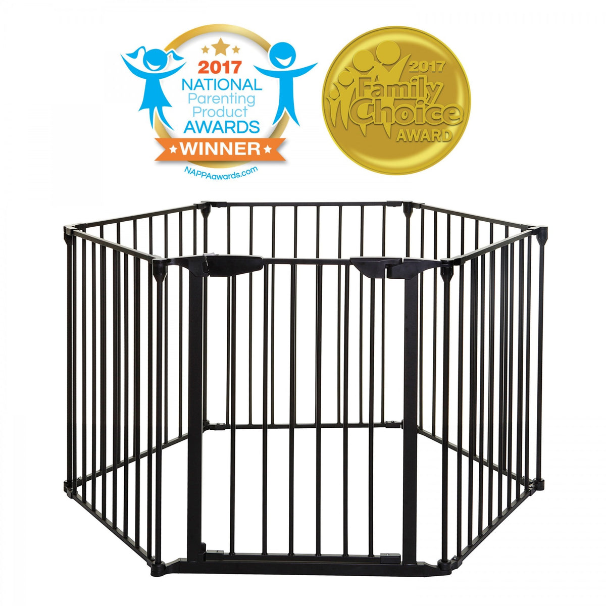 Mayfair Converta Gate - 3 In 1 Play-Pen 6 Panel Gate-Black