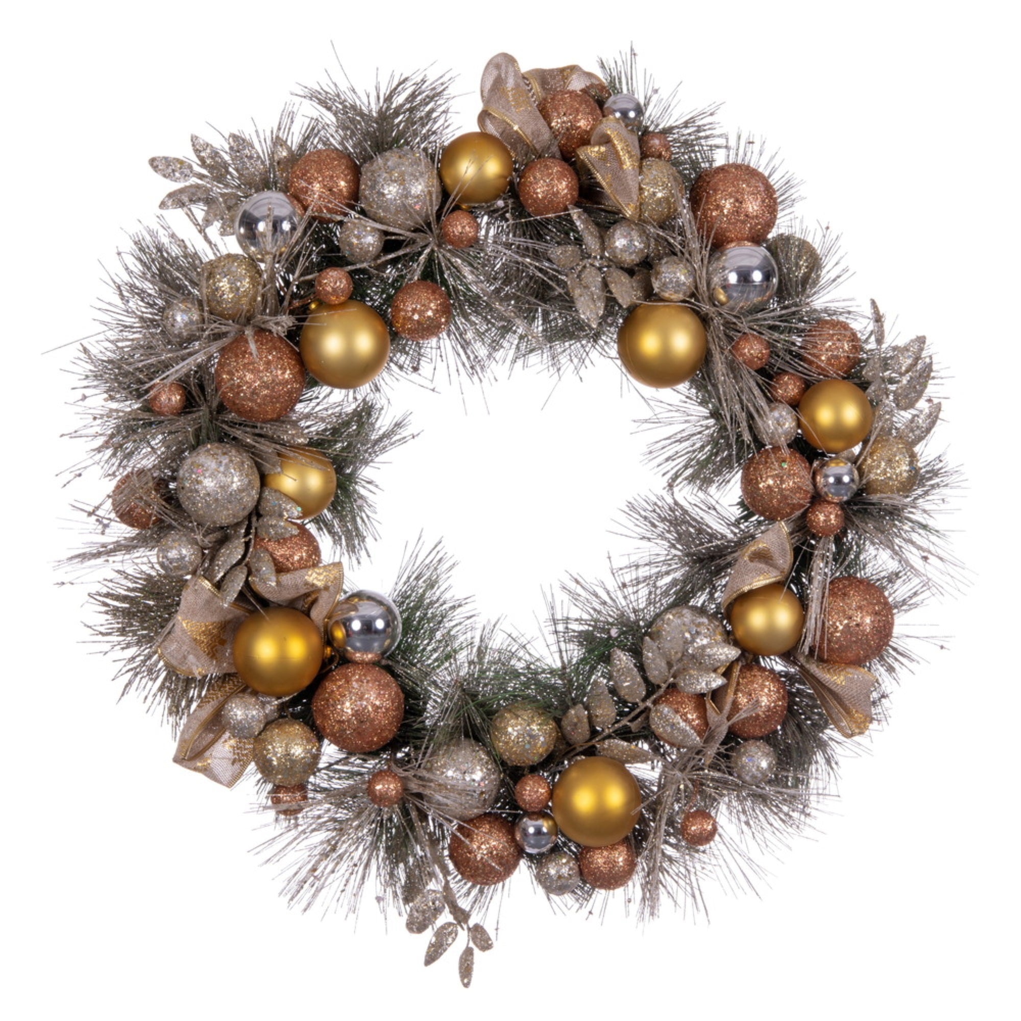 22” Copper/Gold Deco Wreath