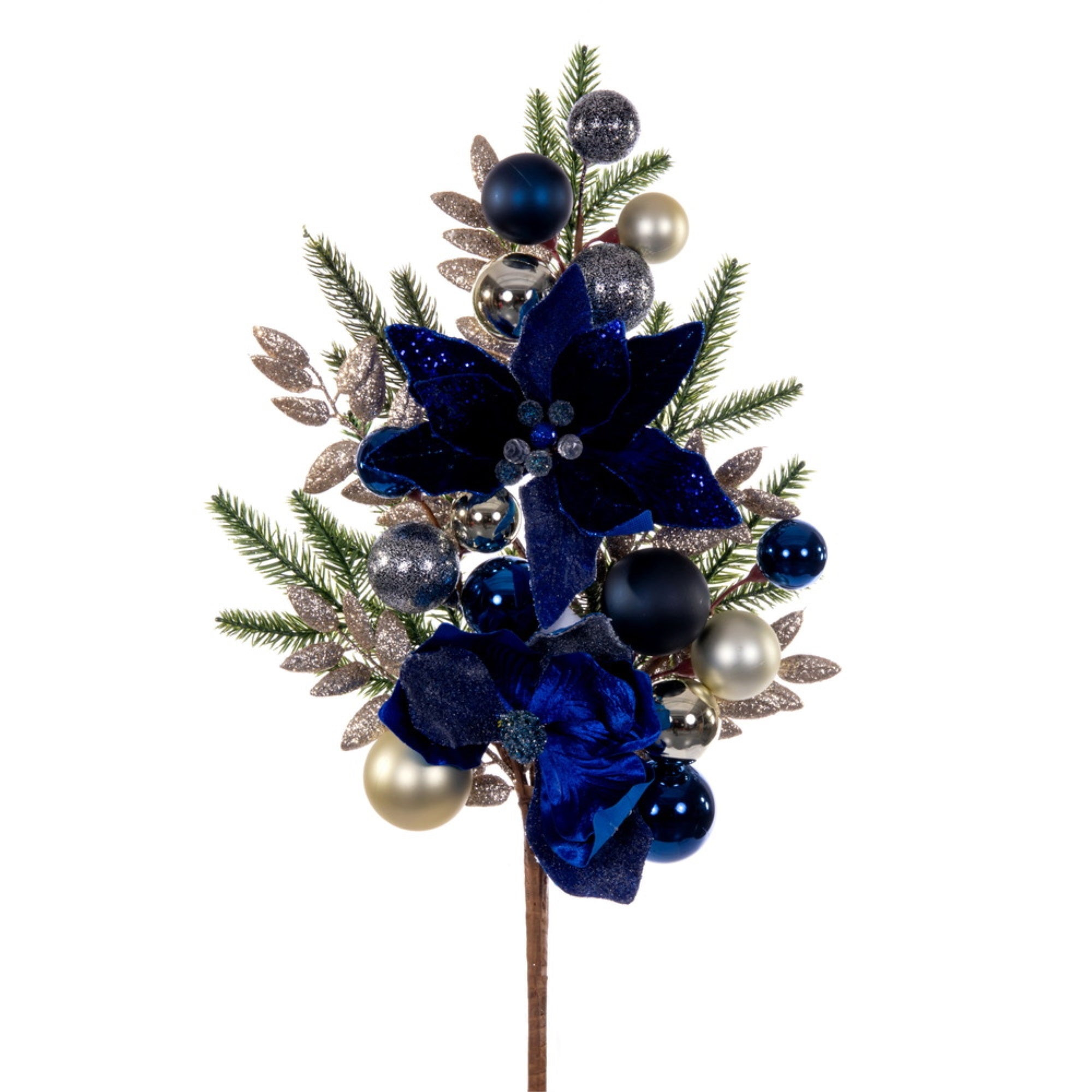 28” Midnight Blue Magnolia Spray 2/Box