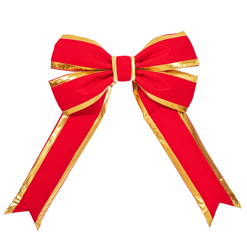 24” x 30” Red-Gold Canvas UV Bow 7” Size