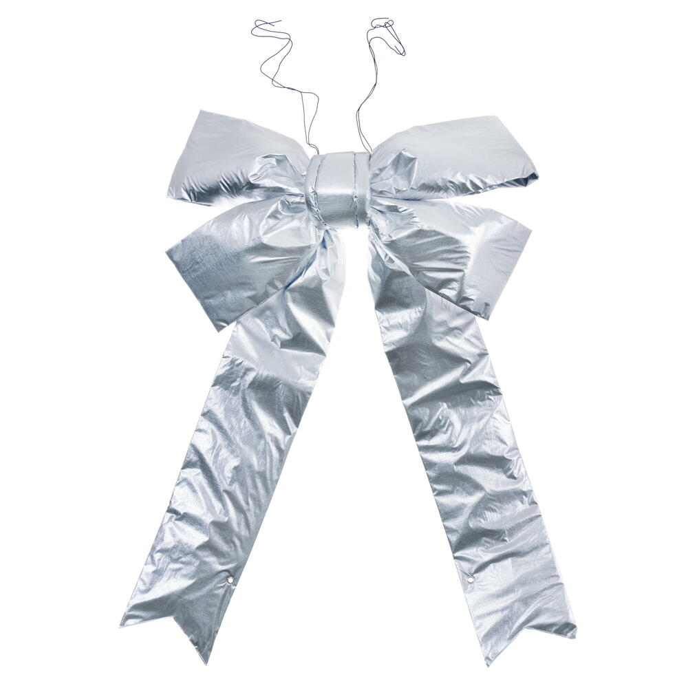 36” x 45” Silver Metallic UV Bow 9” Size