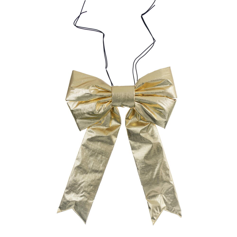 12” x 15” Gold Metallic UV Bow 3.5” Size