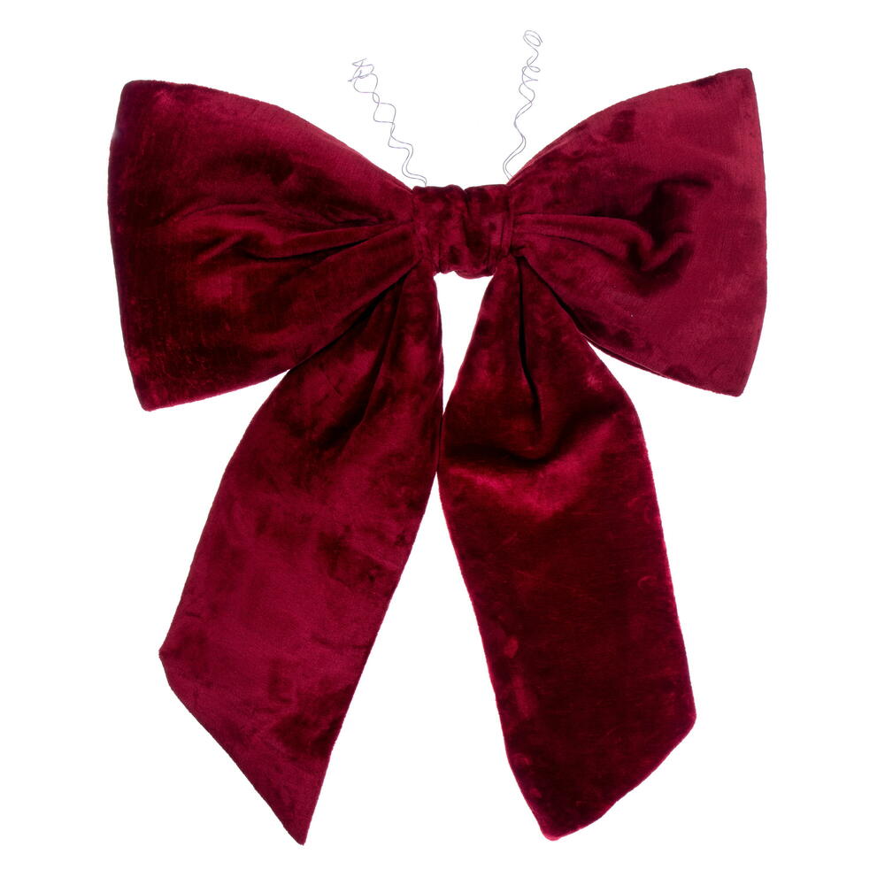 36” x 45” Burgundy Faux Fur Bow