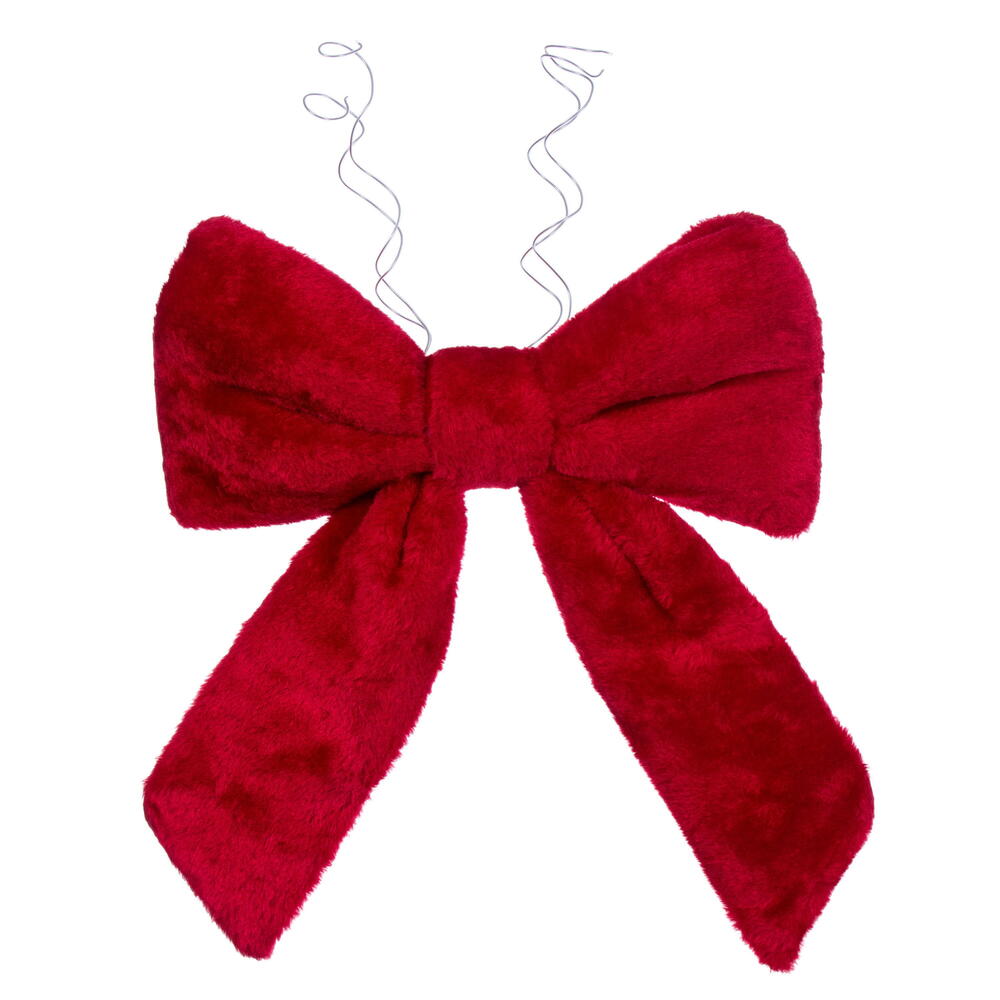 12” x 15” Red Faux Fur Bow