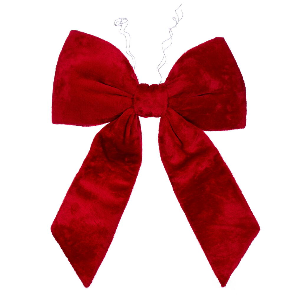 24” x 32” Red Faux Fur Bow