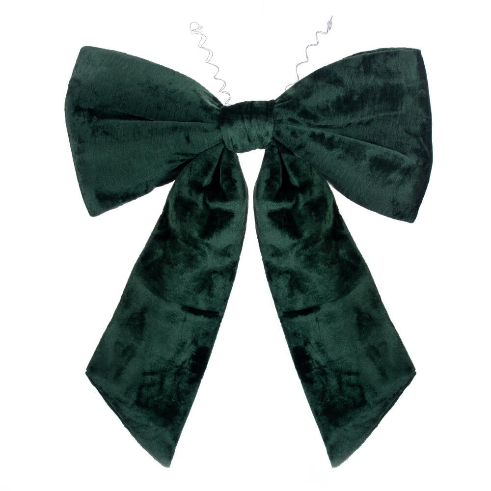 36” x 45” Dark Green Faux Fur Bow