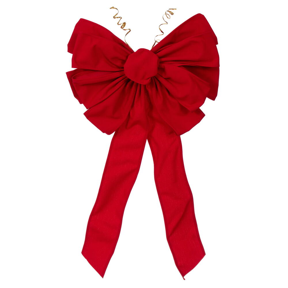 18”x 25.5” Red Canvas 11-Loop UV Bow 4”