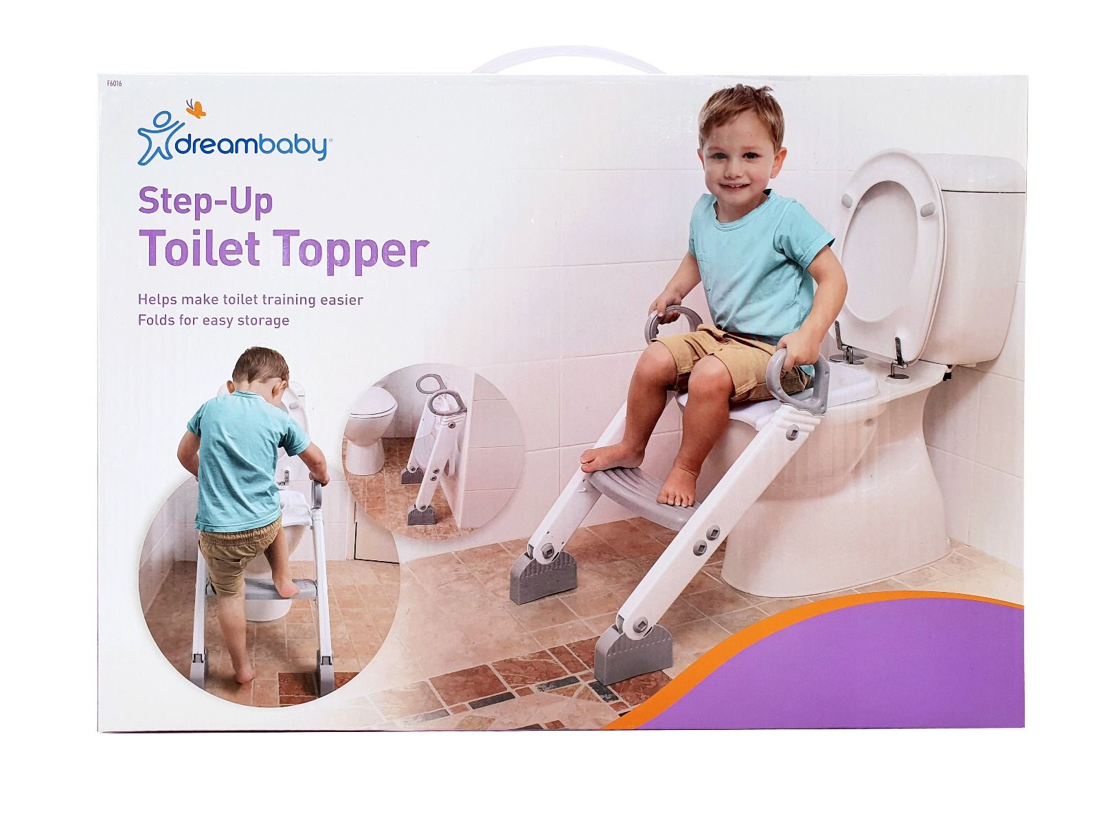 NEW Step-Up Toilet Topper Grey/White